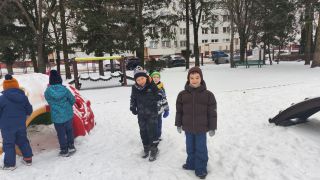 Zabawy na śniegu 